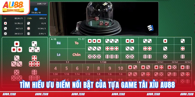 Tìm hiểu ưu điểm nổi bật của tựa game Tài Xỉu AU88